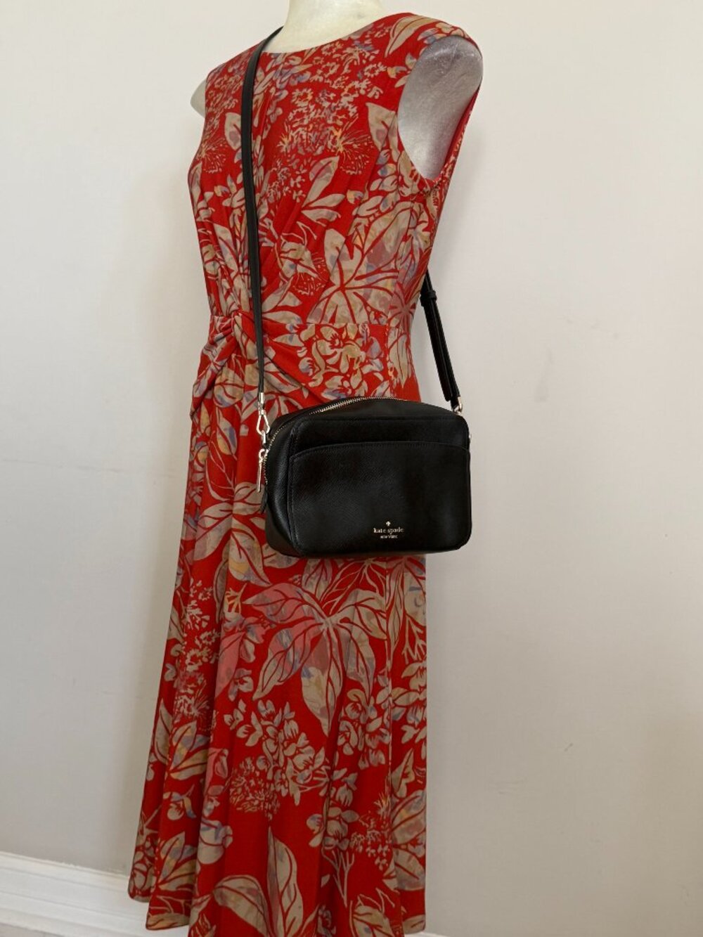 Kate Spade Newbury Lane Cammie Black Saffiano Leather Crossbody Bag